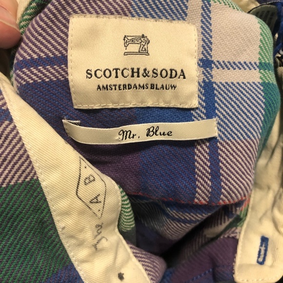 Scotch & soda mens plaid shirt size large - Picture 5 of 7